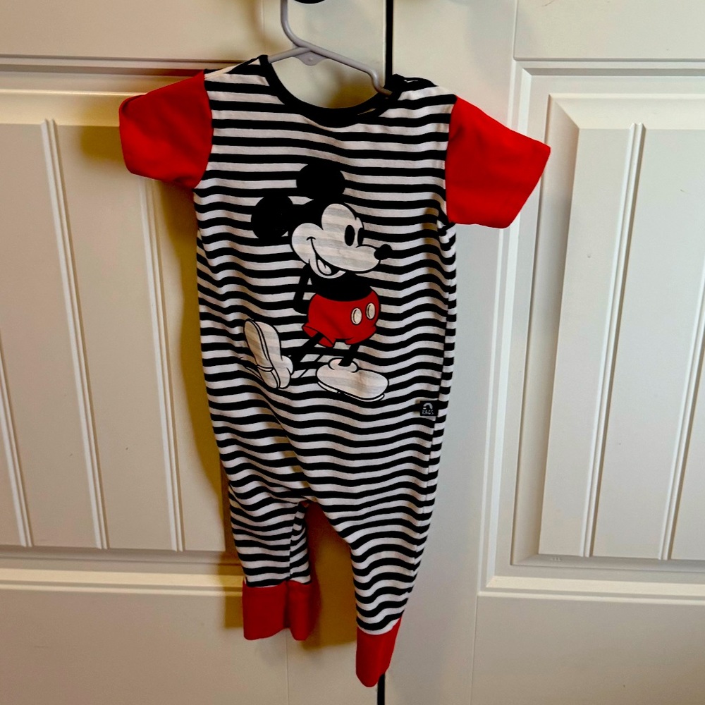 Rags to Raches Short Sleeve Romper. Classic Mickey!